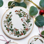 Kit de broderie DIY - Couronne d'hiver