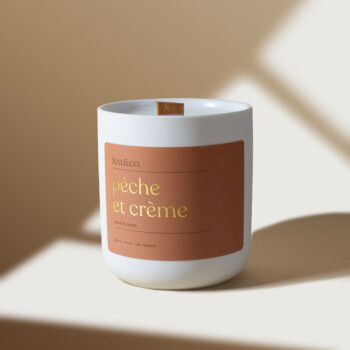 Bougie de soya – Pêche & crème