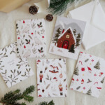 Ensemble de 5 cartes de Noël au choix