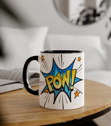 Tasse avec effet sonore POW!