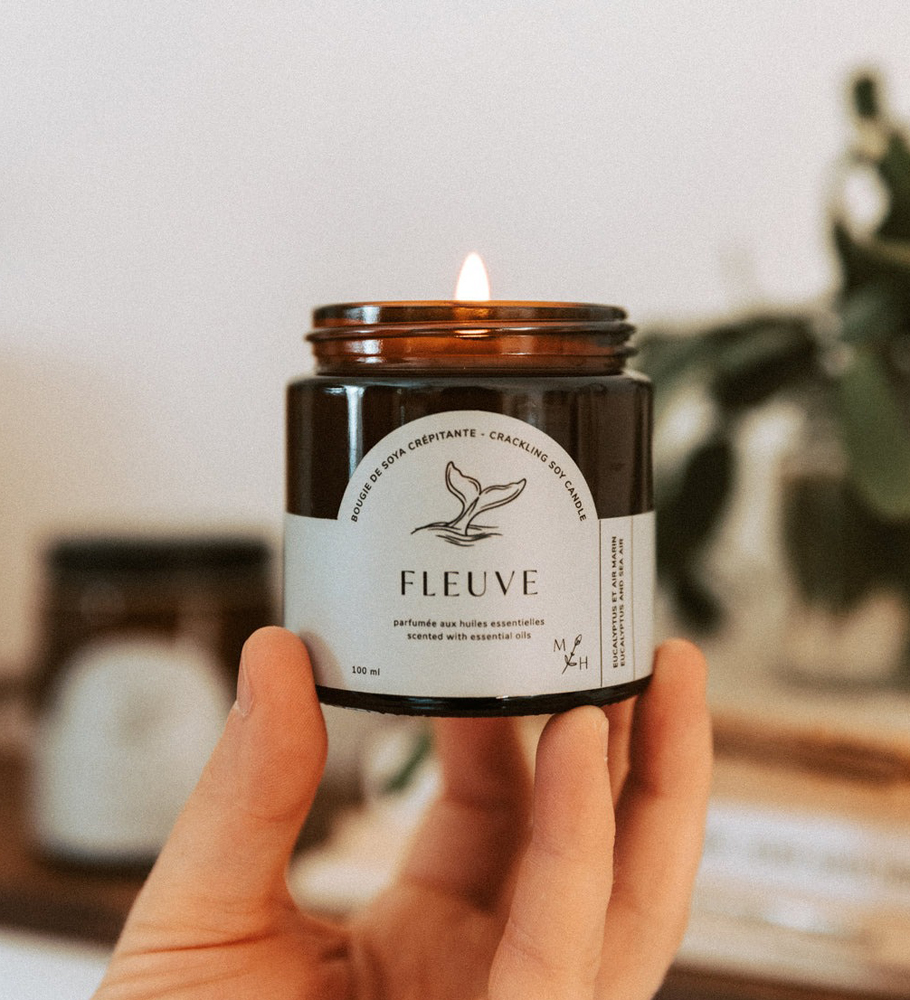 Bougie Fleuve – Eucalyptus et air marin