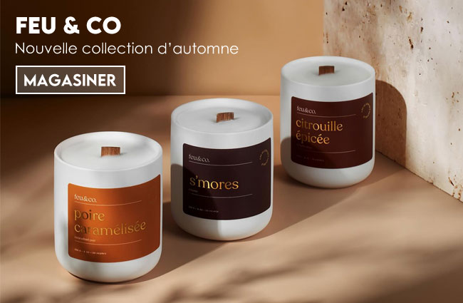 collection d'automne de bougies Feu & co