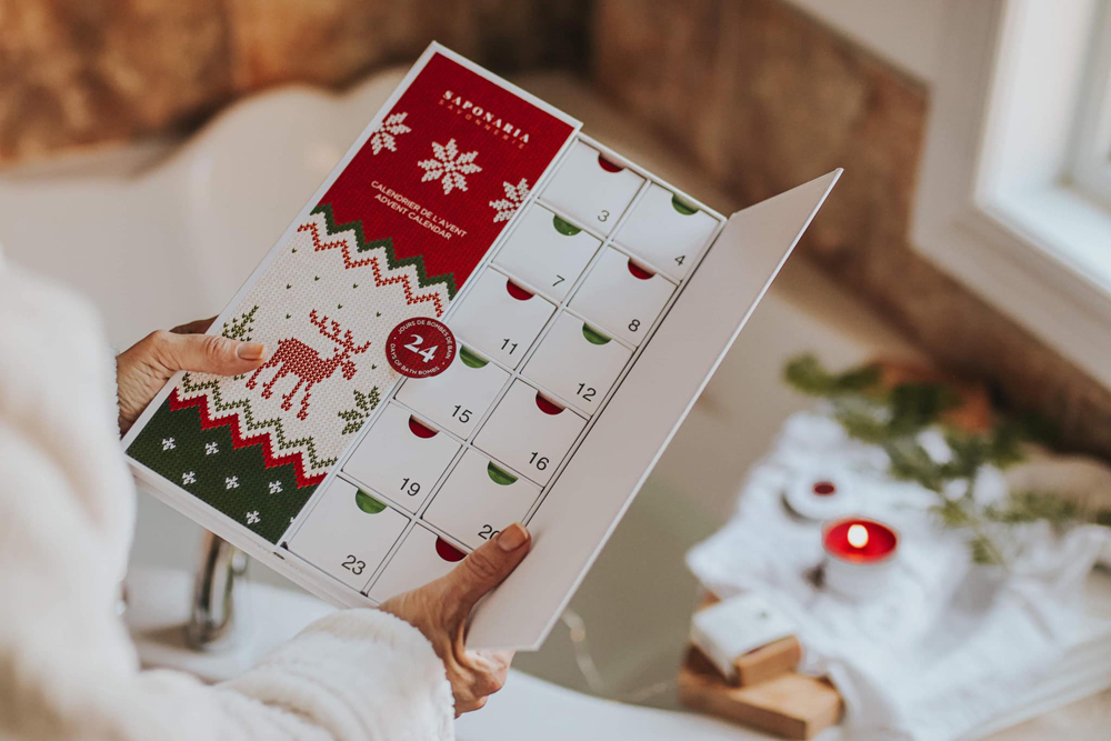 Calendrier de l'Avent Saponaria avec bombes de bain