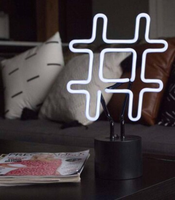 Lampe de table neon – Hashtag