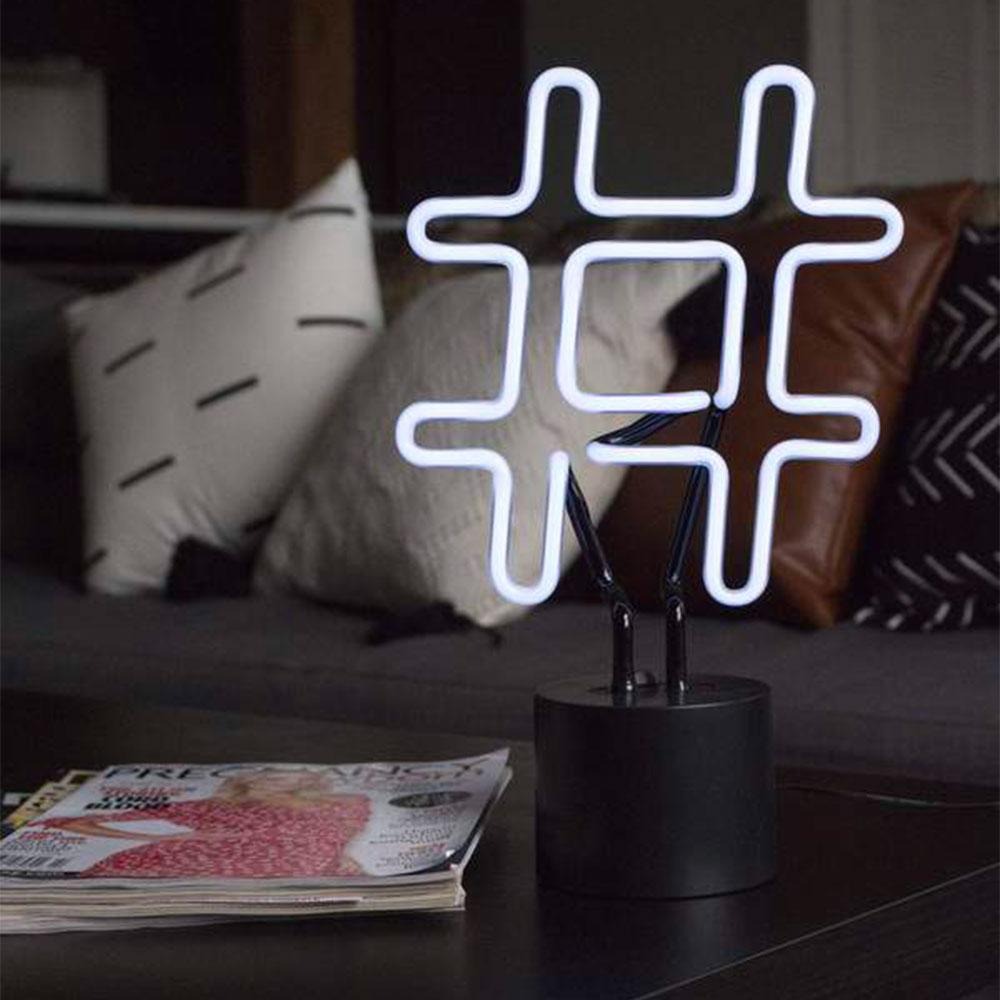 Lampe de table neon – Hashtag