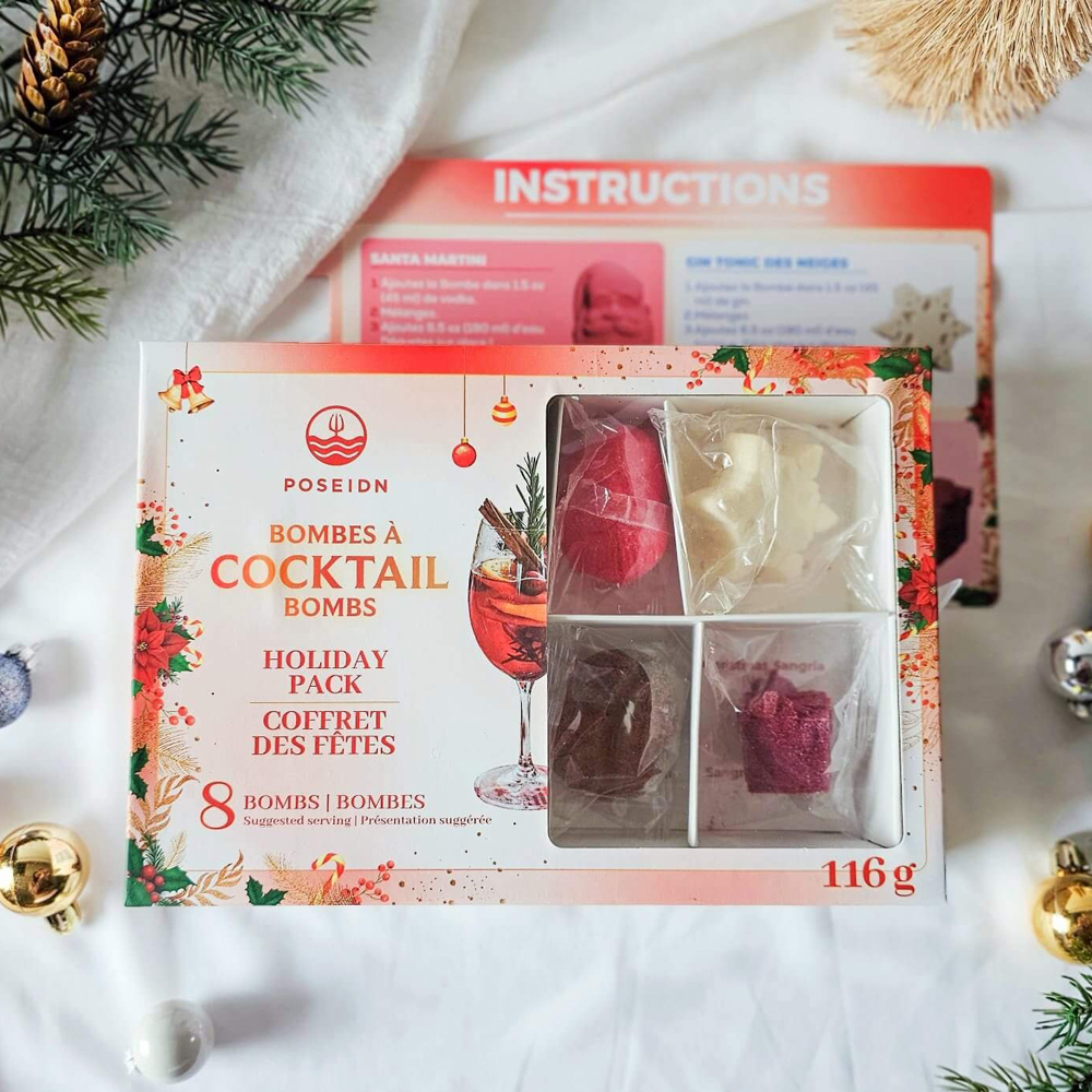 Coffret de bombes à cocktails de Noël