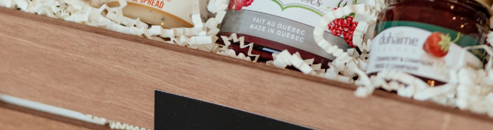 Paniers cadeaux avec des produits du terroir québécois