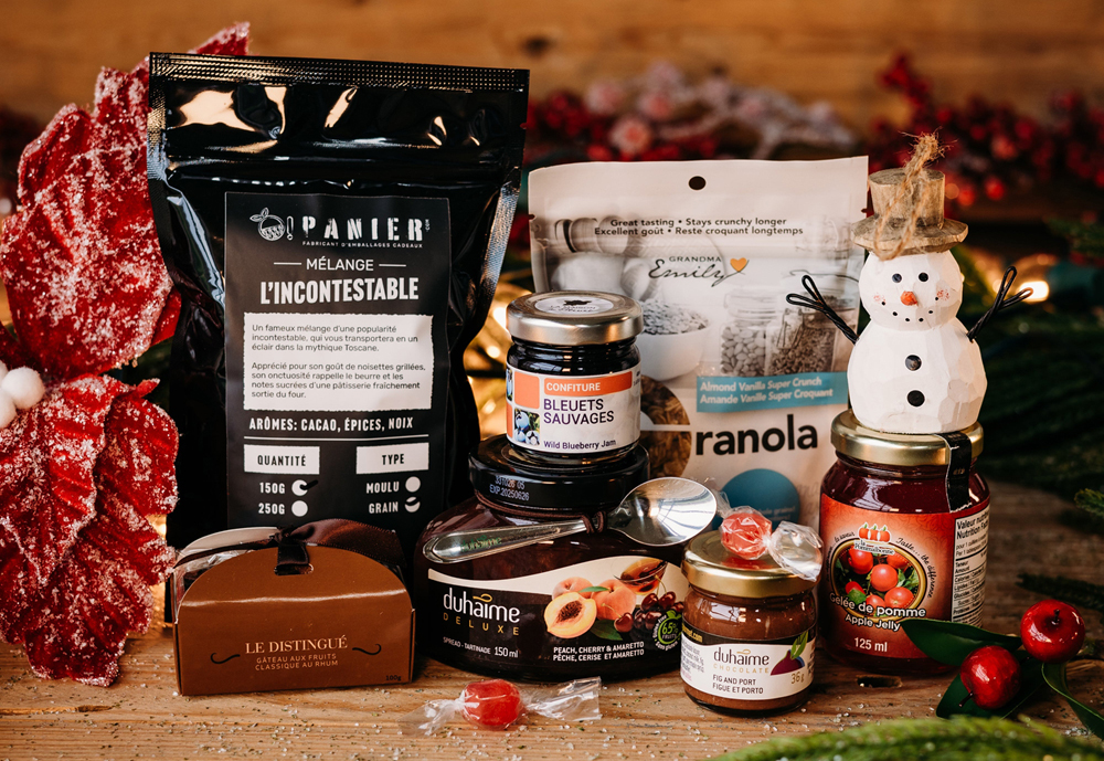 Panier cadeaux déjeuner de Noël