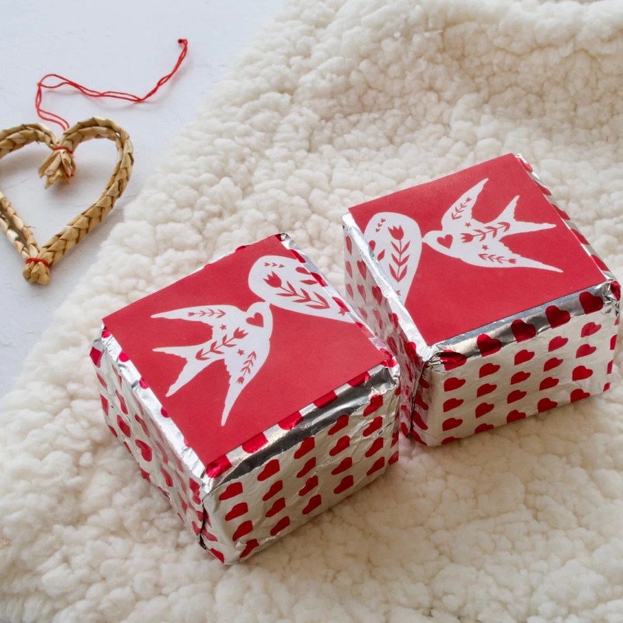 Duo de cubes de bain de Saint-Valentin